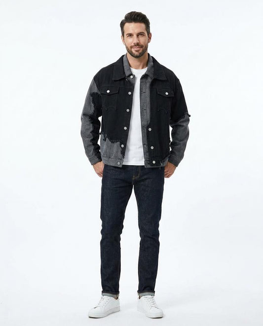 Nord Wear - Vinuk | Two-Tone Distressed Denim Jacket Men