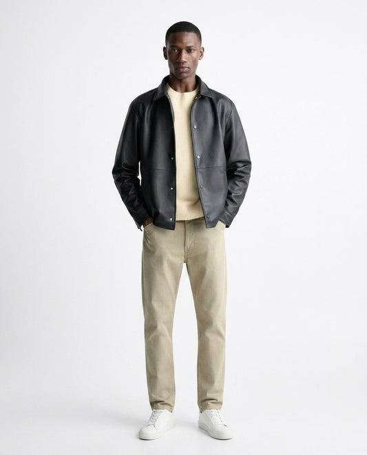 Nord Wear - Cotol | Faux-Leather Collared Jacket Men