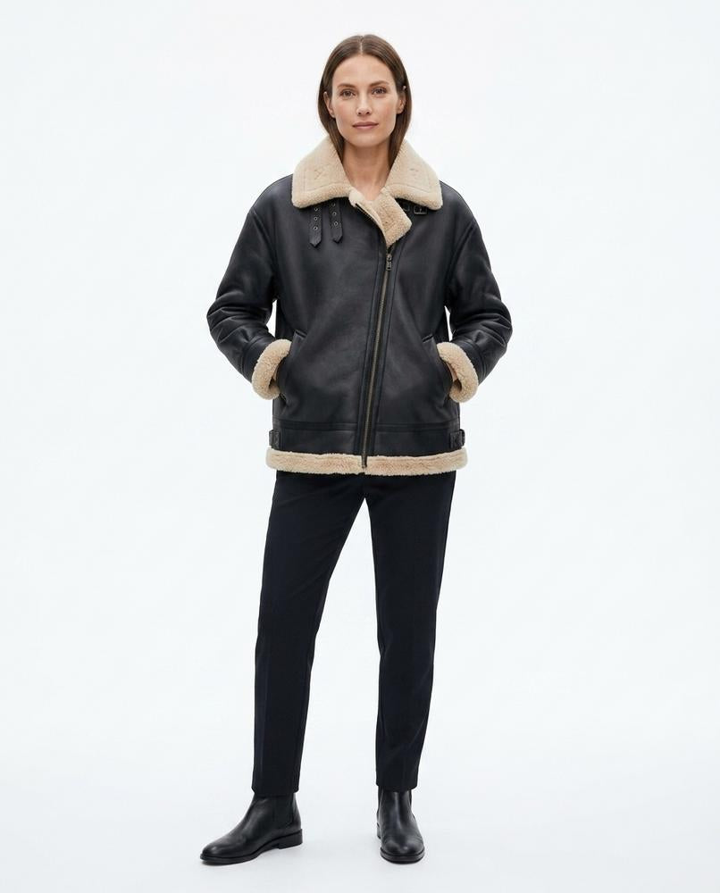 Nord Wear - Ruhul | Shearling-Lined Asymmetrical Zip Jacket Women