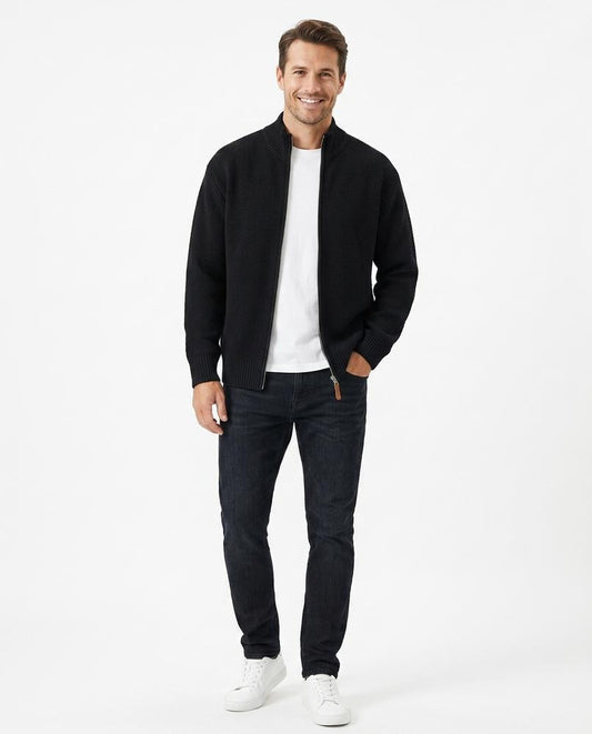 Nord Wear - Nefok | Zip-Up Textured Knit Cardigan Men