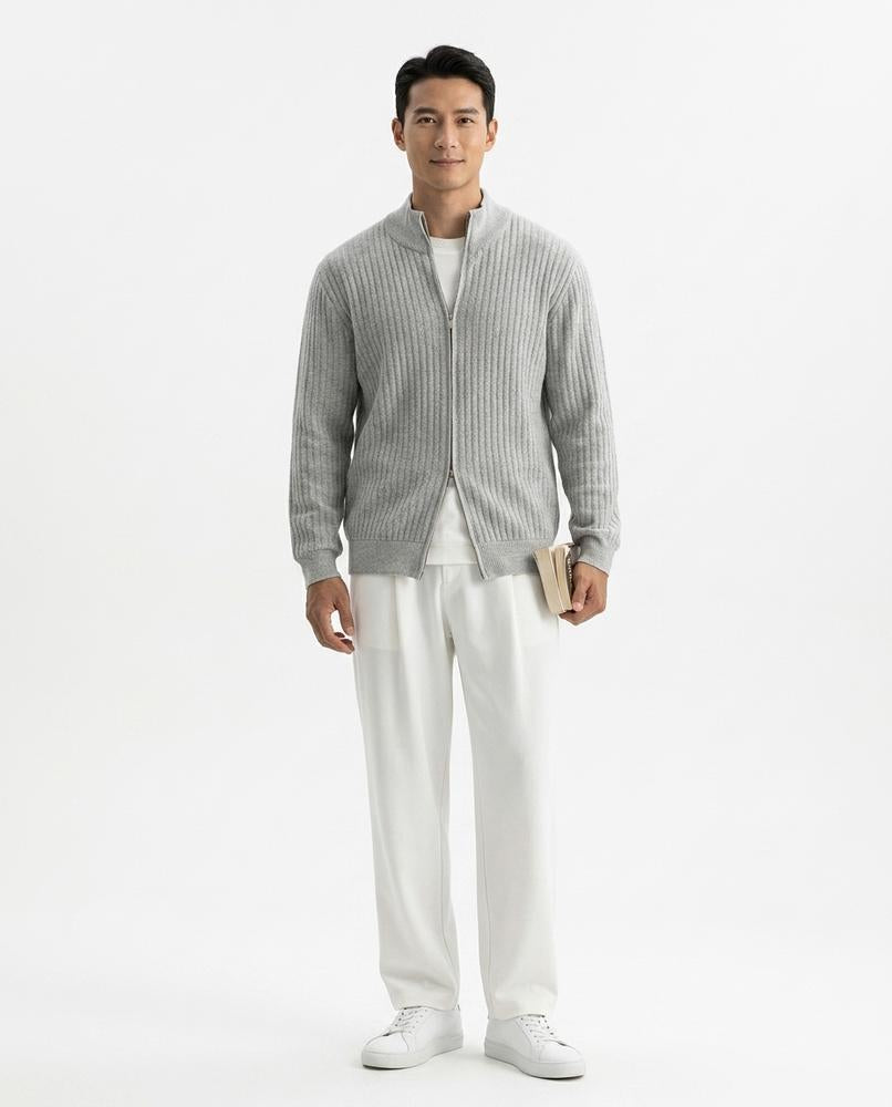 Nord Wear - Aetus | Ribbed Zip-Up Knit Cardigan Men