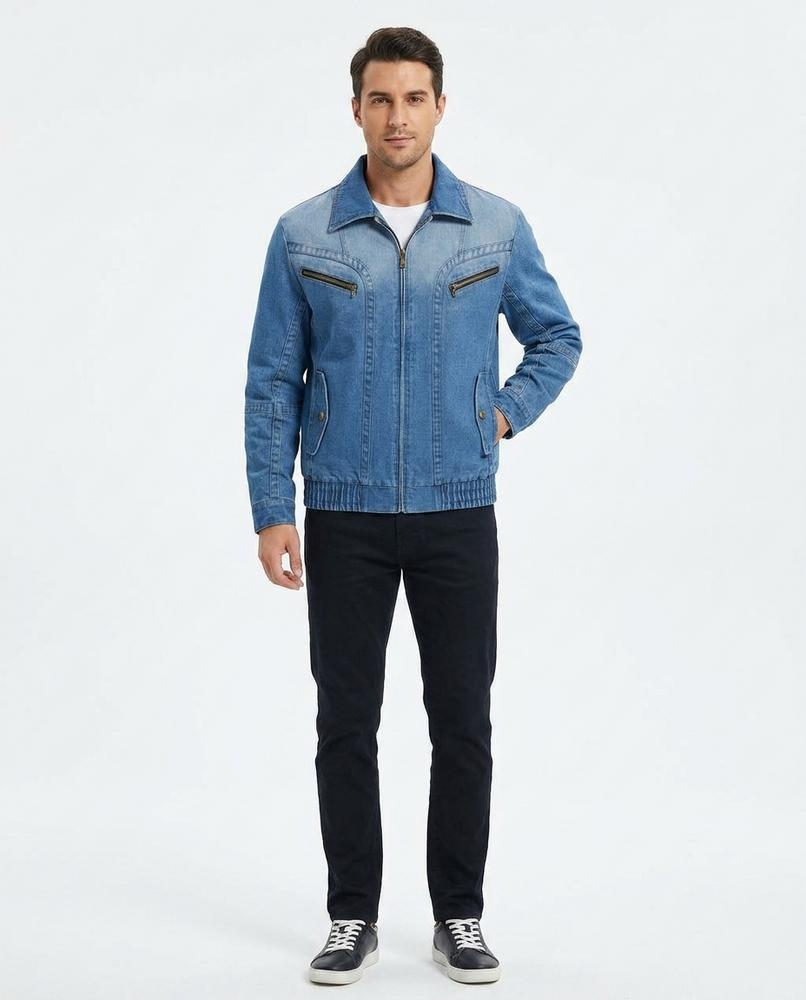 Nord Wear - Lurek | Zip-Up Washed Denim Jacket Men