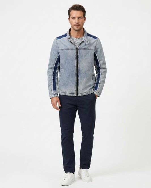 Nord Wear - Yipak | Two-Tone Zip-Up Denim Jacket Men