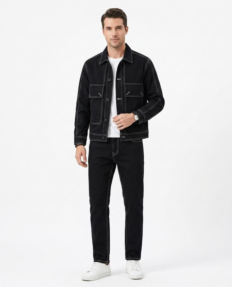 Nord Wear - Lewem | Contrast-Stitched Button-Up Denim Jacket Men
