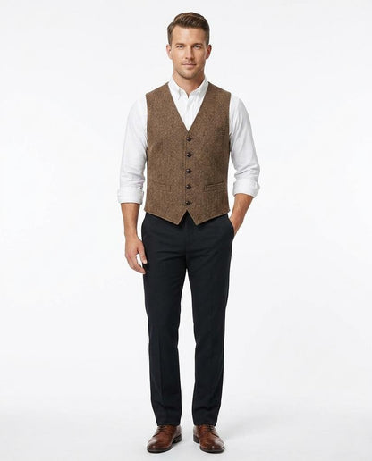 Nord Wear - Yofid | Herringbone Slim-Fit Vest Men