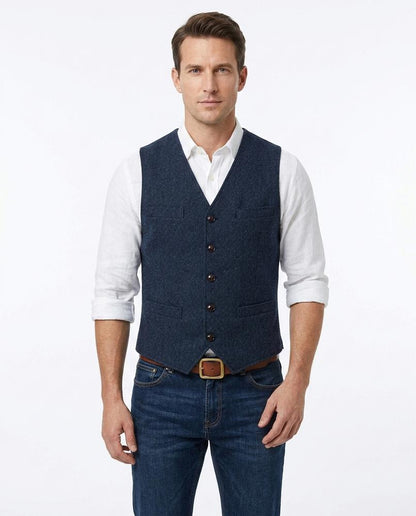 Nord Wear - Yofid | Herringbone Slim-Fit Vest Men