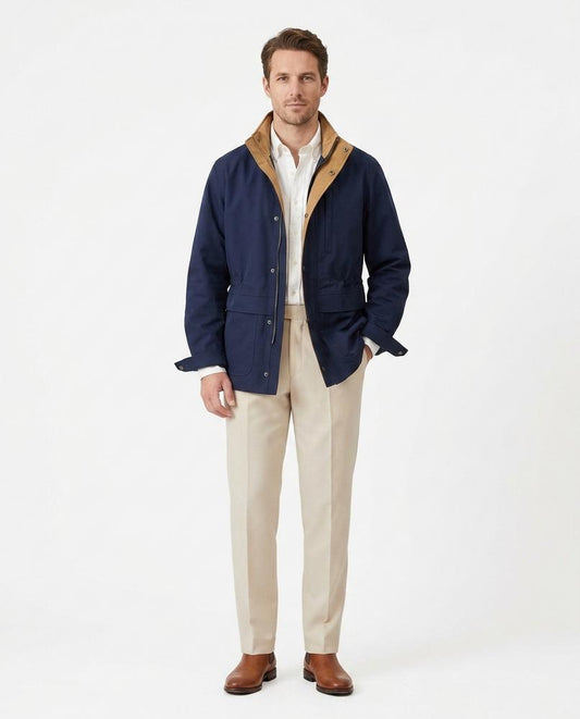 Nord Wear - Aosuk | Contrast-Collar Waist-Adjustable Jacket Men