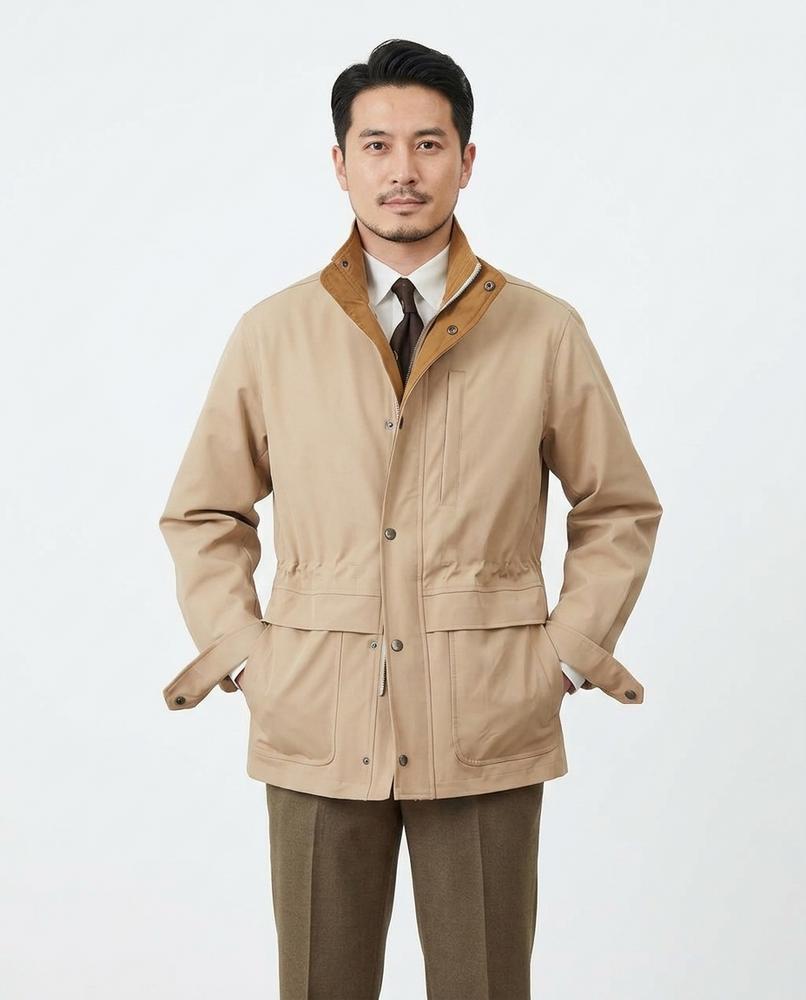Nord Wear - Aosuk | Contrast-Collar Waist-Adjustable Jacket Men