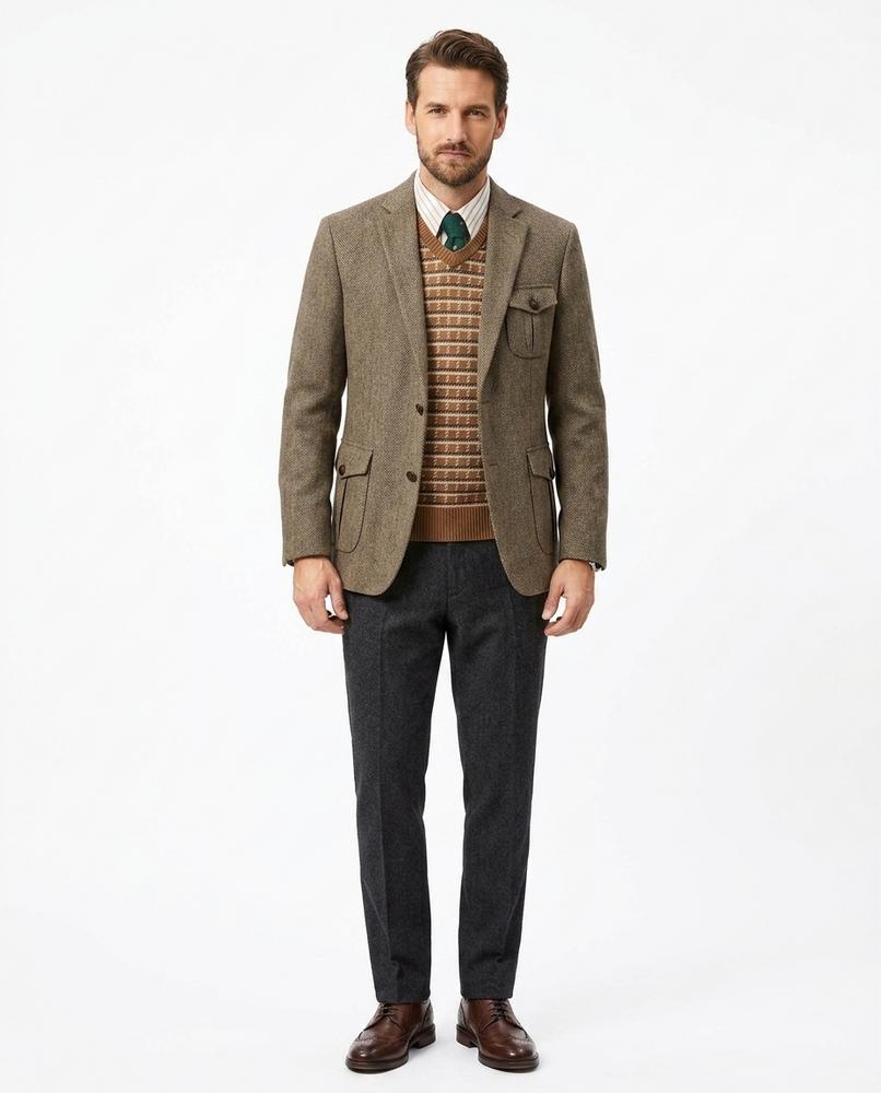 Nord Wear - Devov | Herringbone Structured Blazer Men