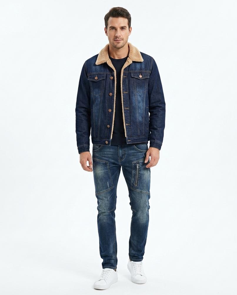 Nord Wear - Euwar | Sherpa-Lined Slim Fit Denim Jacket Men