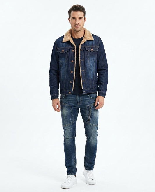 Nord Wear - Euwar | Sherpa-Lined Slim Fit Denim Jacket Men