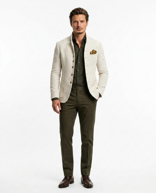 Nord Wear - Vokos | Textured Stand-Collar Blazer Men