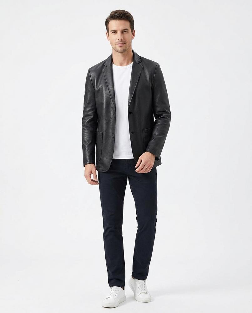 Nord Wear - Seson | Faux-Leather Single-Breasted Blazer Men