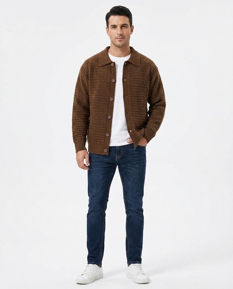 Nord Wear - Duken | Structured Collared Knit Cardigan Men