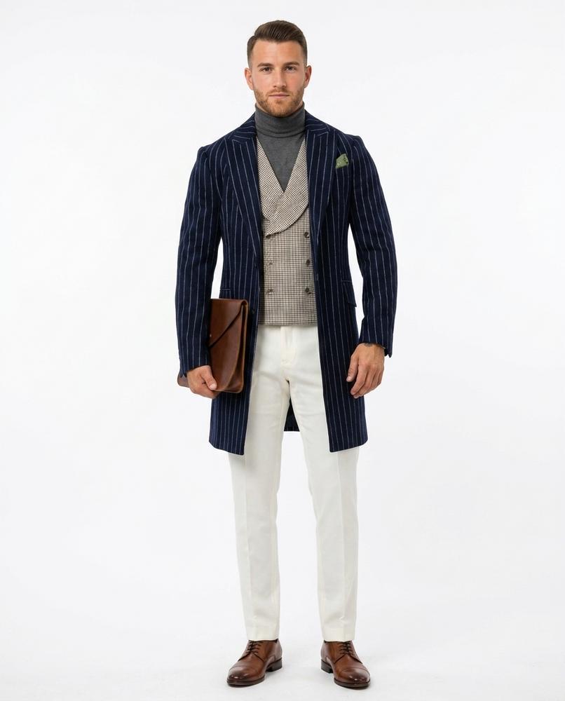 Nord Wear - Zatar | Pinstriped Tailored Coat Men