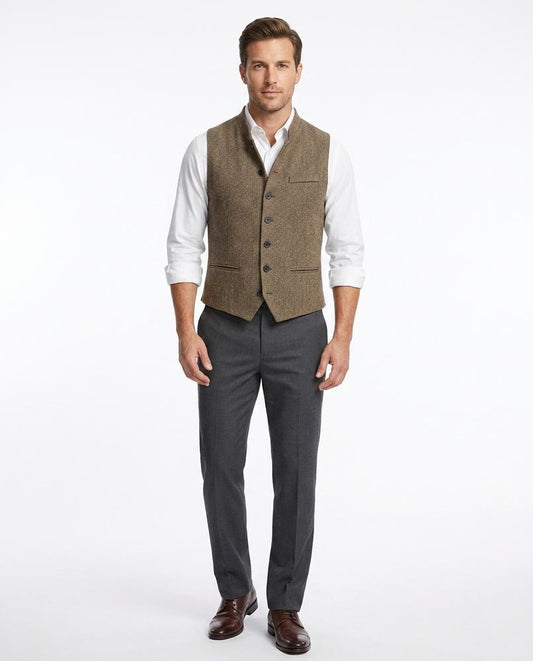 Nord Wear - Mawuk | Tweed Stand-Collar Vest Men