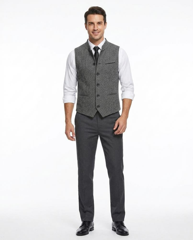 Nord Wear - Mawuk | Tweed Stand-Collar Vest Men
