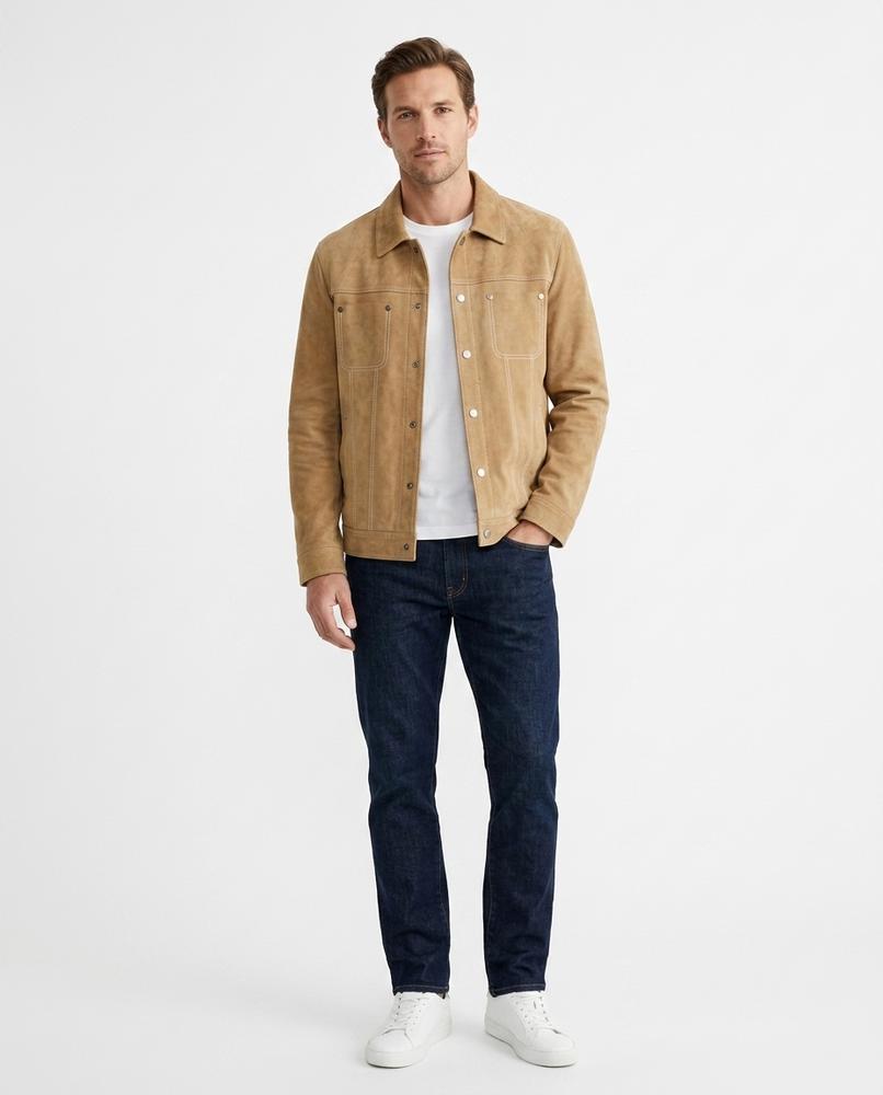 Nord Wear - Zikod | Contrast-Stitched Suede-Effect Jacket Men