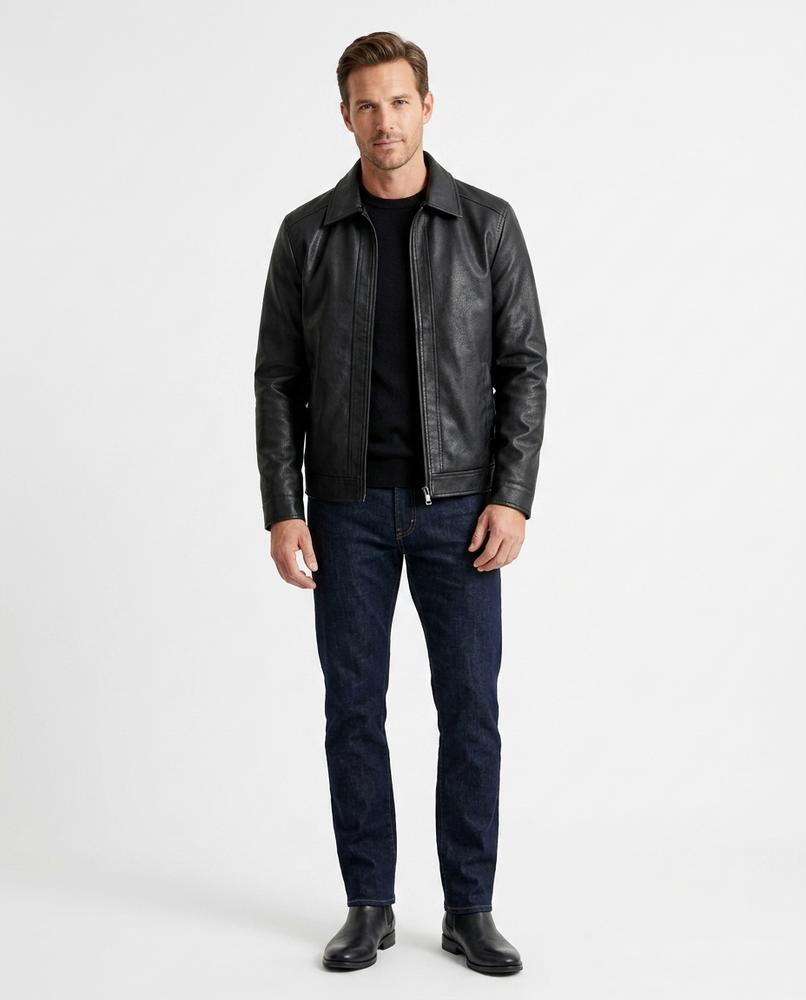 Nord Wear - Aikur | Zip-Up Slim-Fit Leather Jacket Men