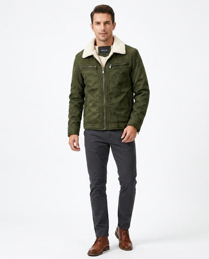 Nord Wear - Aeger | Faux Suede Sherpa Collar Jacket Men