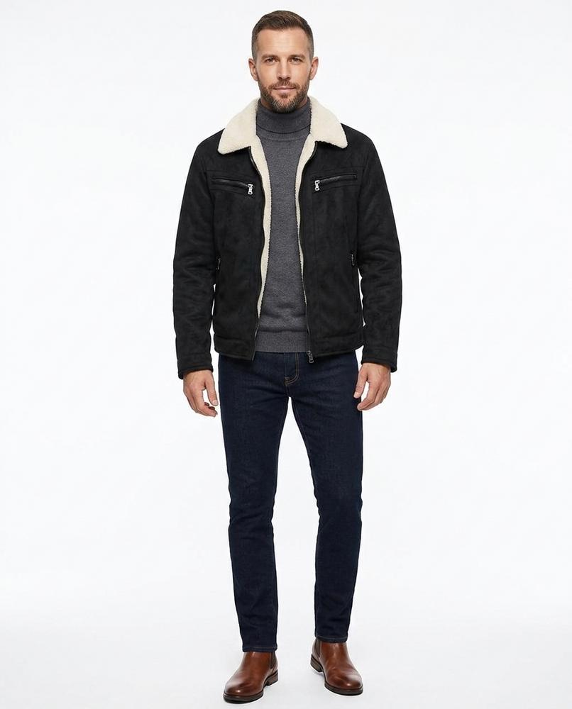 Nord Wear - Aeger | Faux Suede Sherpa Collar Jacket Men