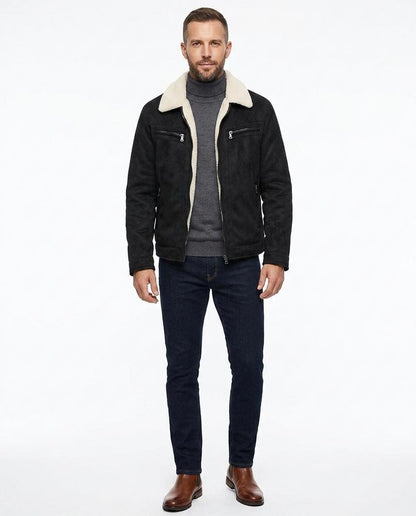 Nord Wear - Aeger | Faux Suede Sherpa Collar Jacket Men