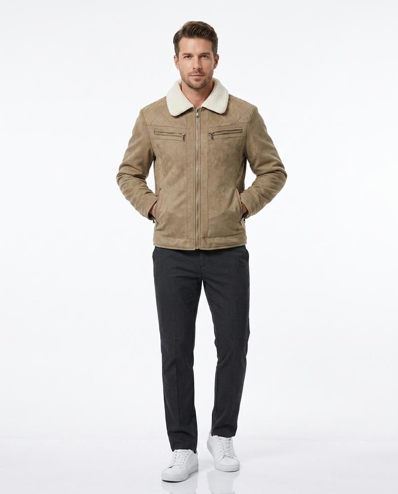 Nord Wear - Aeger | Faux Suede Sherpa Collar Jacket Men