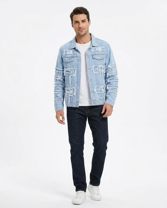 Nord Wear - Kofov | Distressed Button-Front Denim Jacket Men