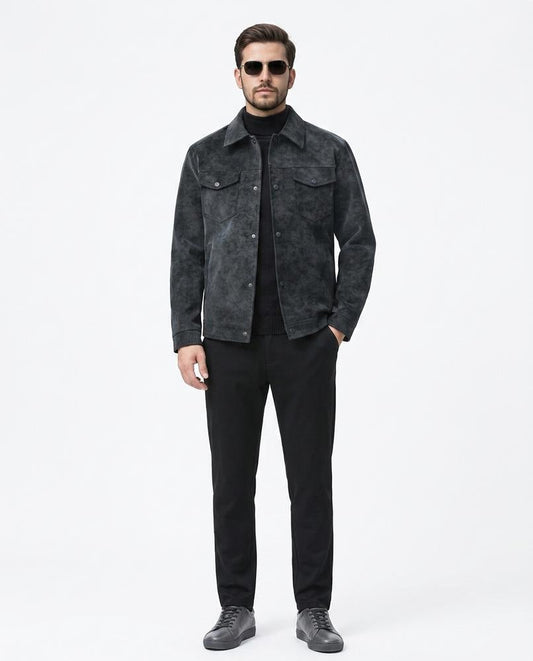 Nord Wear - Manim | Faux Suede Button-Up Jacket Men