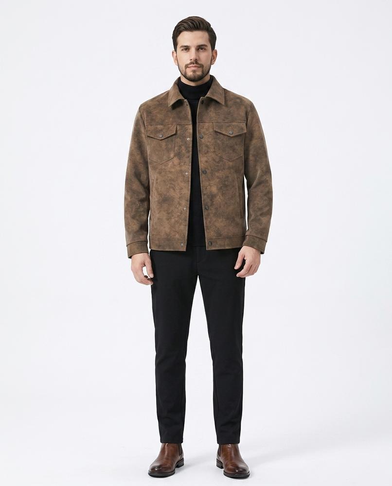 Nord Wear - Manim | Faux Suede Button-Up Jacket Men