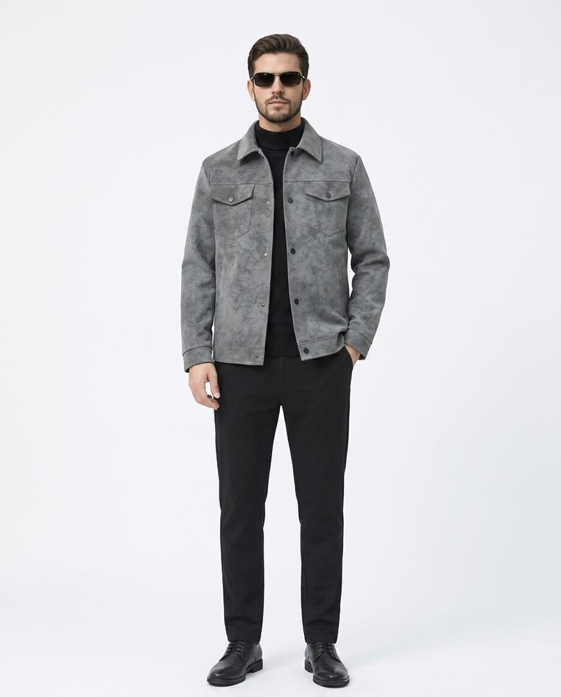 Nord Wear - Manim | Faux Suede Button-Up Jacket Men