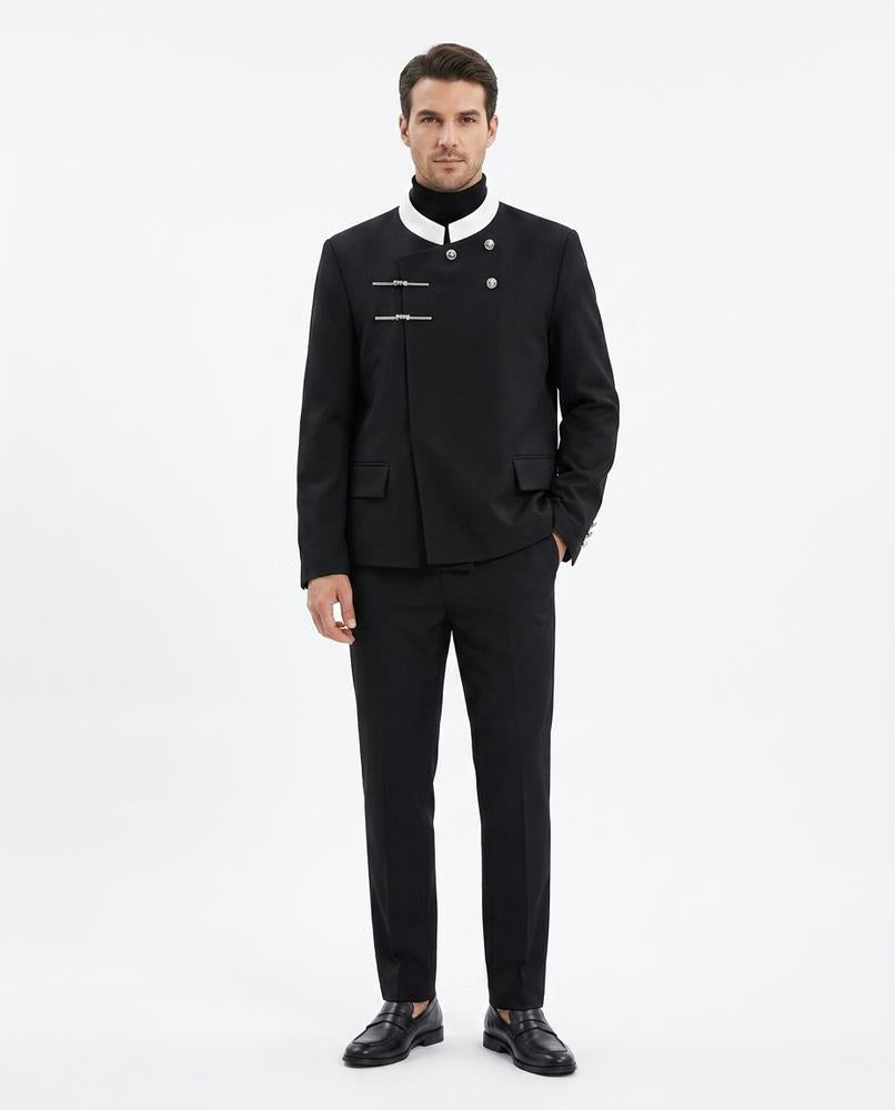 Nord Wear - Eehud | Asymmetrical Contrast-Collar Suit Men