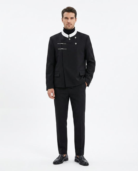 Nord Wear - Eehud | Asymmetrical Contrast-Collar Suit Men
