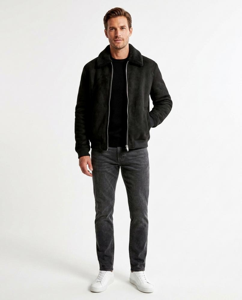 Nord Wear - Diwes | Faux Suede Shearling Collar Jacket Men