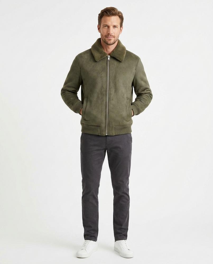 Nord Wear - Diwes | Faux Suede Shearling Collar Jacket Men