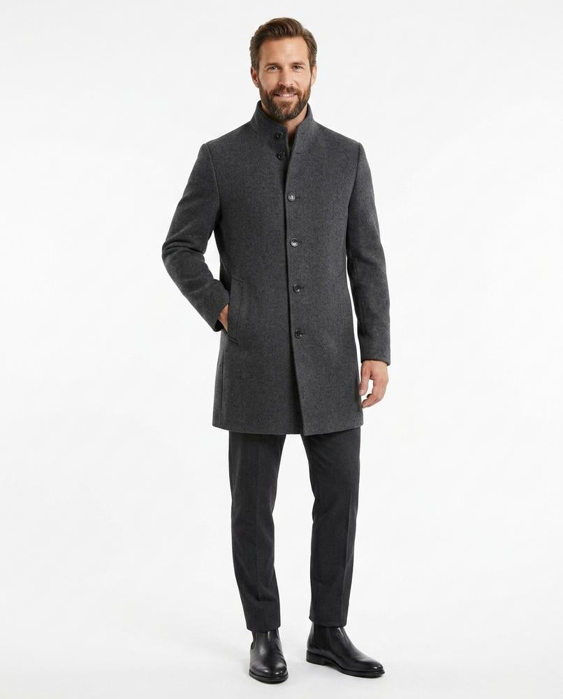 Nord Wear - Zepil | Stand-Up Collar Wool Coat Men