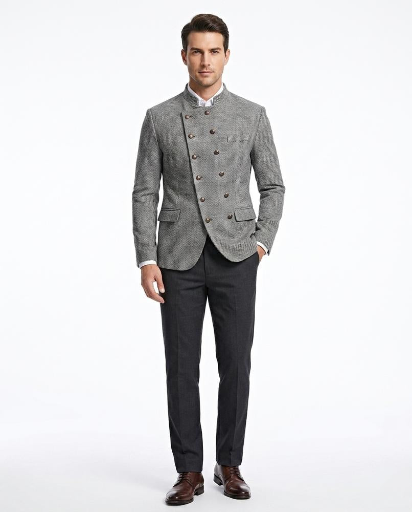 Nord Wear - Rezun | Double-Breasted Stand-Collar Blazer Men