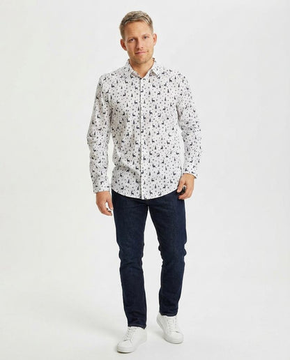Nord Wear - Yagum | Embroidered Band Collar Shirt Men