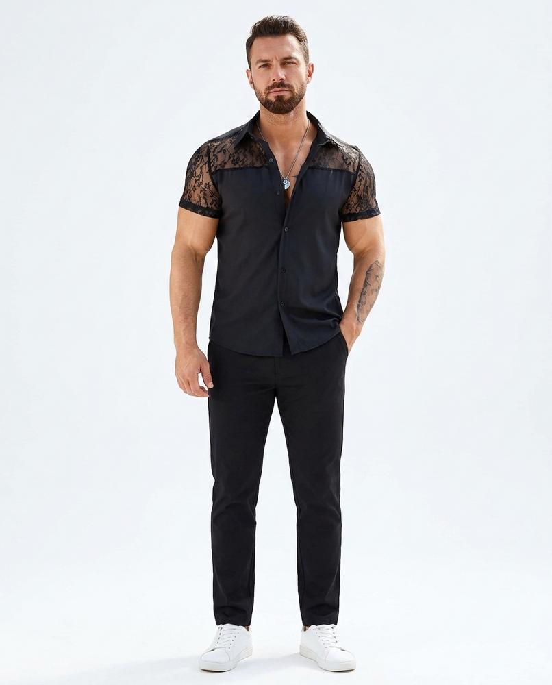 Nord Wear - Eefol | Lace-Panel Short-Sleeved Shirt Men