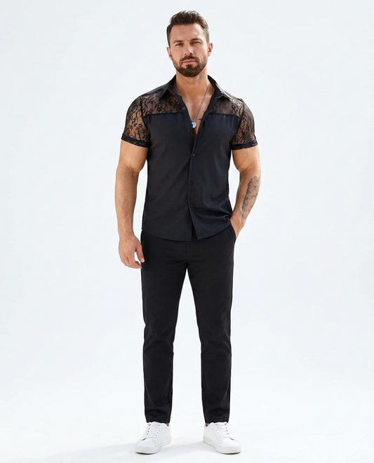 Nord Wear - Eefol | Lace-Panel Short-Sleeved Shirt Men