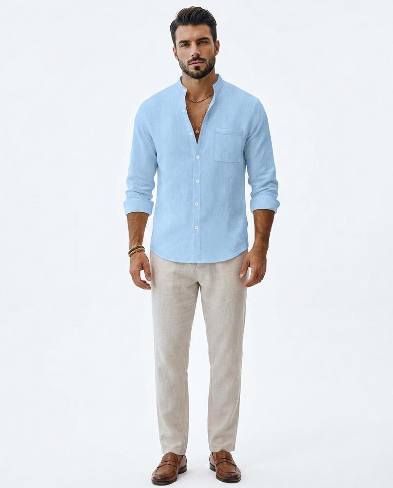 Nord Wear - Rotol | Mandarin-Collar Long-Sleeved Shirt Men