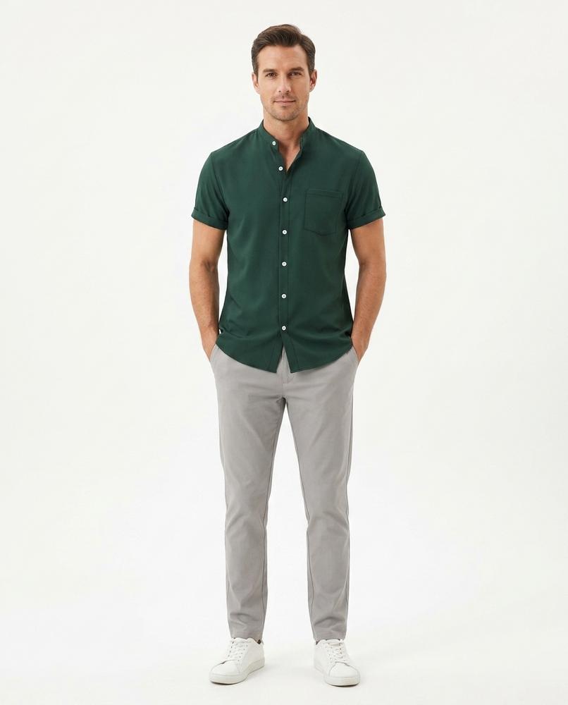 Nord Wear - Tofun | Short-Sleeved Stand-Collar Shirt Men
