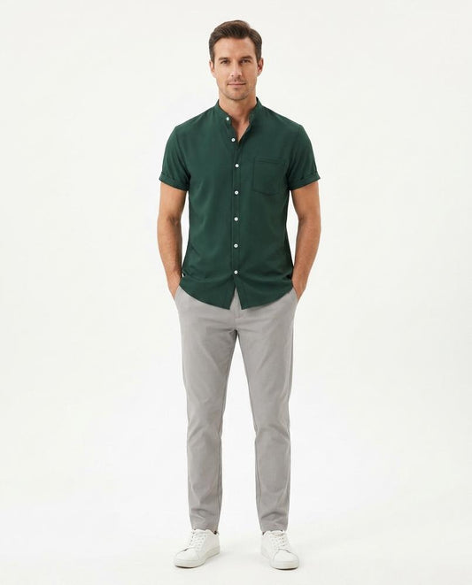 Nord Wear - Tofun | Short-Sleeved Stand-Collar Shirt Men