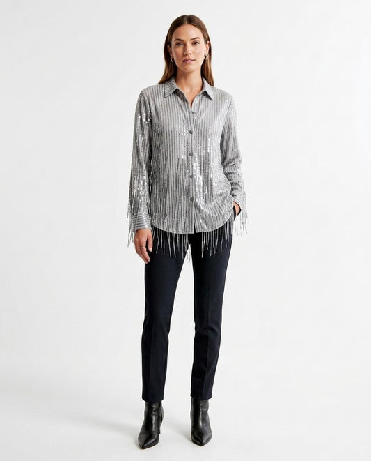 Nord Wear - Zimul | Sequined Fringed Shirt Women