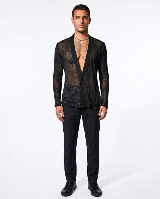 Nord Wear - Dehir | Sheer Embellished Cardigan Men