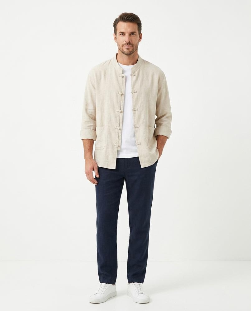 Nord Wear - Duwot | Mandarin Collar Frog Closure Shirt Men