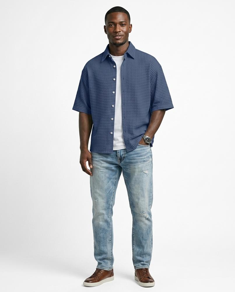 Nord Wear - Lanen | Waffle-Knit Short-Sleeved Shirt Men