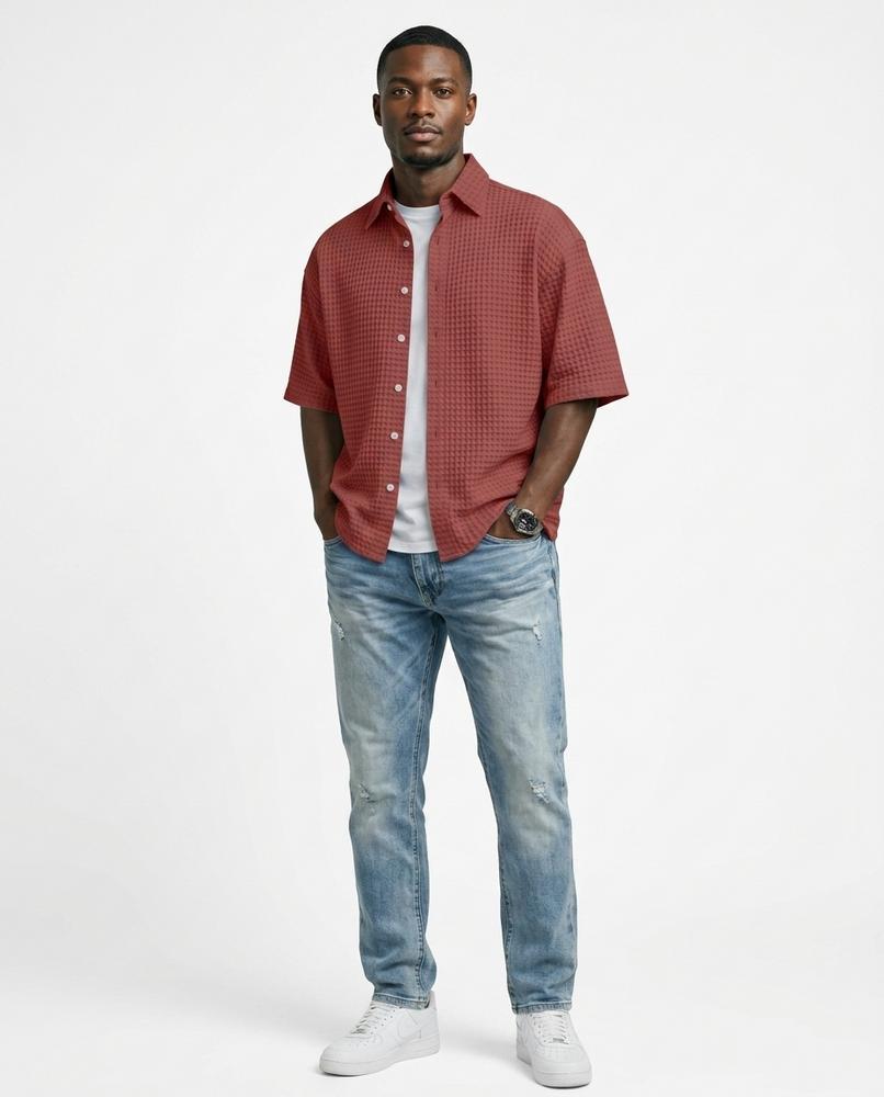 Nord Wear - Lanen | Waffle-Knit Short-Sleeved Shirt Men