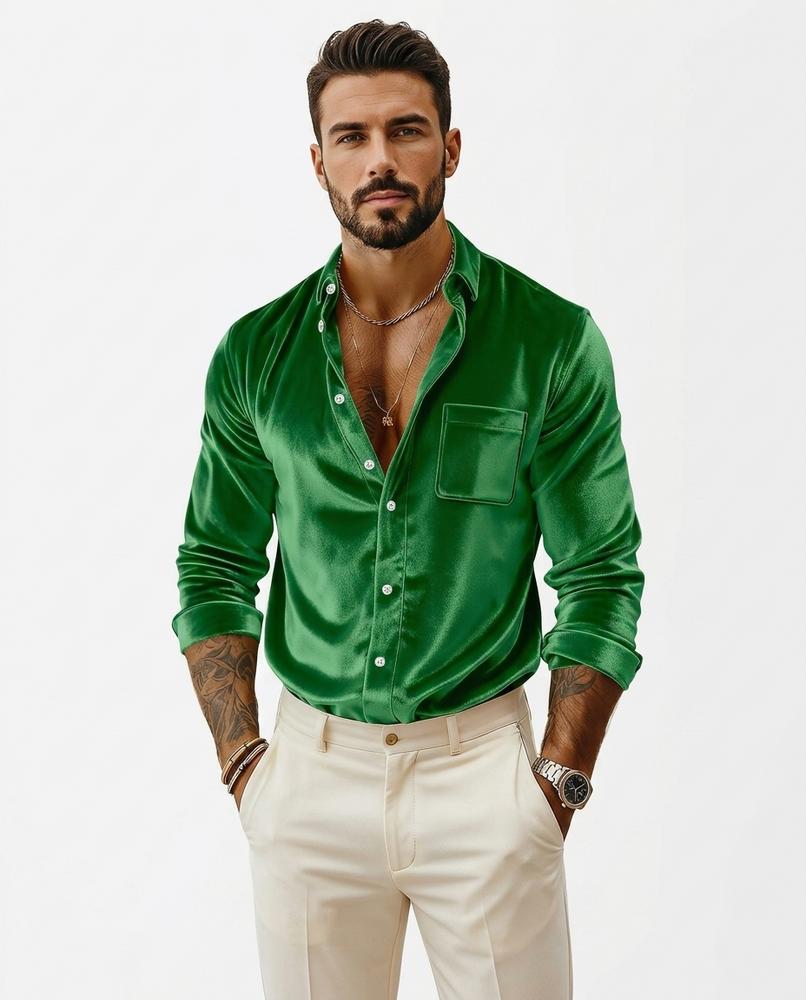 Nord Wear - Kihor | Velvet Long-Sleeved Shirt Men
