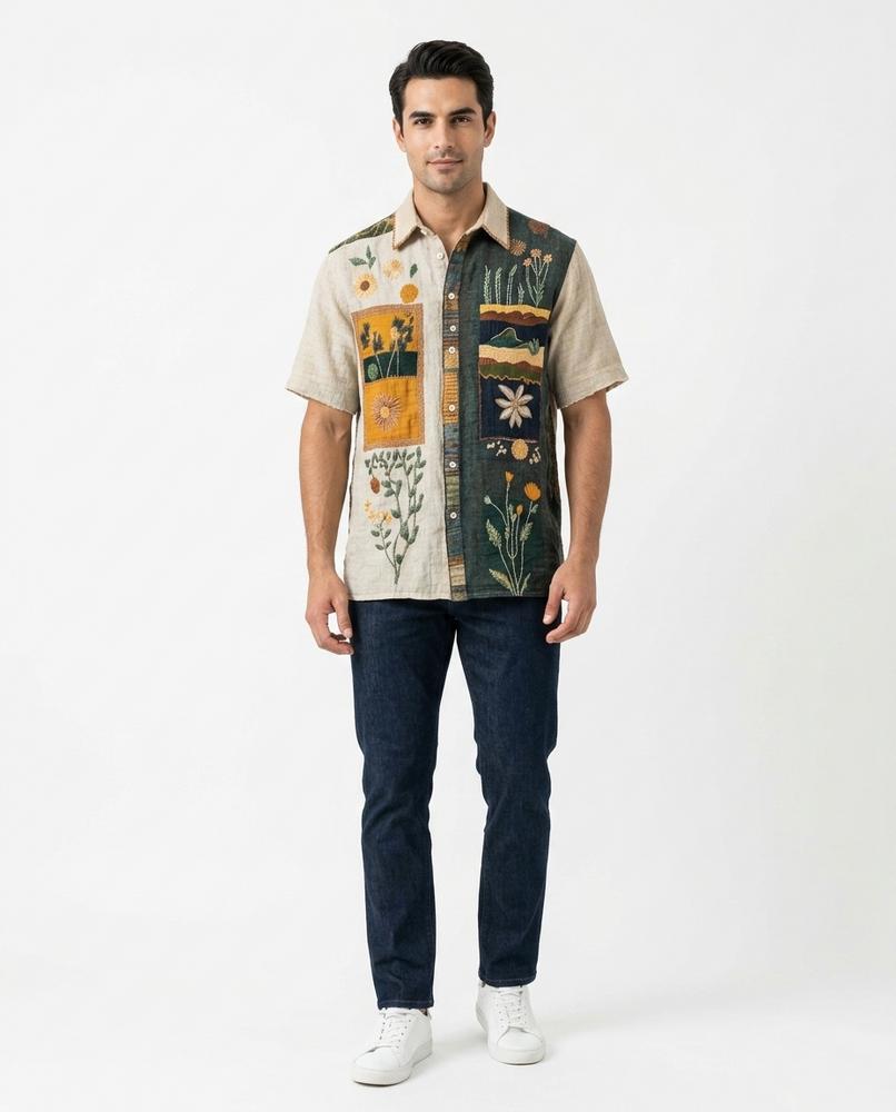 Nord Wear - Lufos | Two-Tone Embroidered Shirt Men